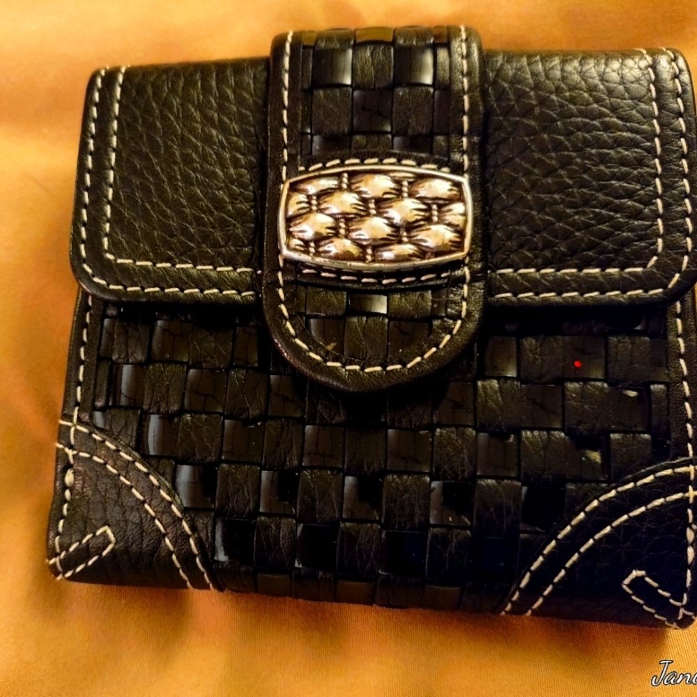 Brighton Vintage Leather Buckle Wallet